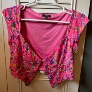 AFRM Myla Pink Floral Corset Crop Top